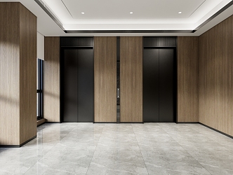 Elevator Hall Minimalist Elevator Hall Office Elevator Hall 3d model