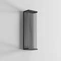 Modern Vertical Stripes Wall Light with Black Frame and Warm Illumination on White Wall