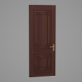 Chinese style door solid wood door interior door 3d model