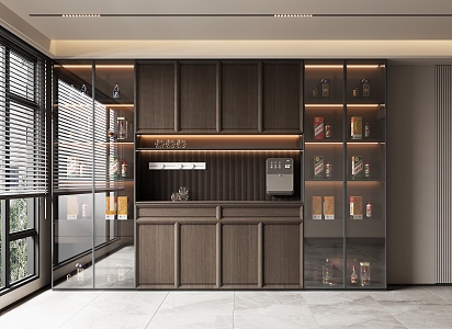 New Chinese Wine Cabinet 3d model