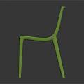 Modern Green Plastic Chair With Perforated Mesh Back And Seat Design