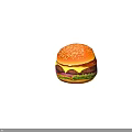 Delicious Hamburger with Sesame Seed Bun Juicy Patty Melted Cheese Lettuce Tomato and Onion