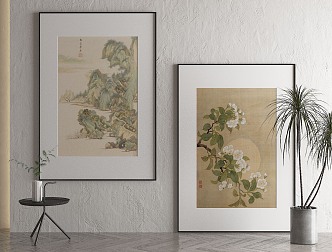 New Chinese Plant Painting Decorative Painting 3d model