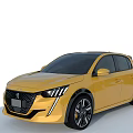 Modern Yellow Compact Hatchback With Sleek Exterior Design And Black Alloy Wheels