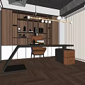 Modern Meeting Room Interior With Long Table Black Office Chairs Green Plants And Wooden Flooring