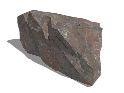 Natural Stone With Rough Texture And Wood Elements For Decorative Design 3d model