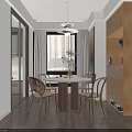 Bright Modern Living And Dining Room With Cozy Furniture Indoor Plants And Stylish Abstract Decorations