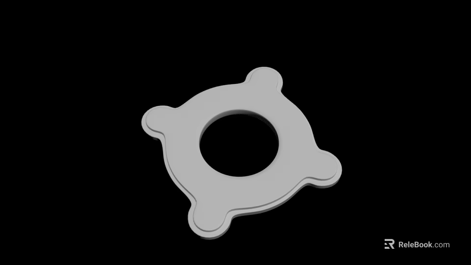 White Geometric Circular Star Shaped Modern Wall Decor With Minimalist Design 3d model