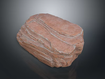 Natural Stone and Wood Fusion Decorative Item with Detailed Surface Patterns 3d model
