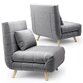 Nordic Single Sofa Single Chair 3d model