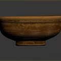 Handcrafted Brown Ceramic Bowl with Textured Surface for Daily Living Use
