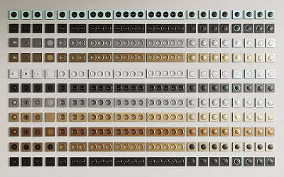 Various Color Switch Panels with Different Designs Modern Styles and Multiple Finishes 3d model