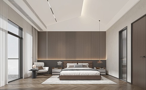 Italian Villa Master Bedroom 3d model