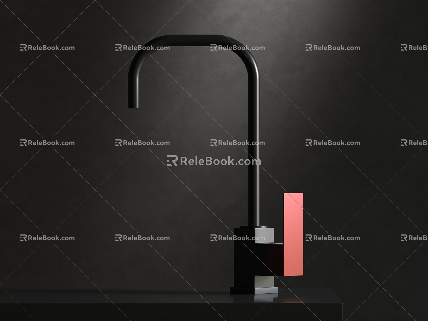 Hot and cold faucet kitchen and bathroom hardware water utensils 3d model