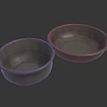 Household Kitchen Utensils Two Black Bowls With Ceramic Matte Finish Design