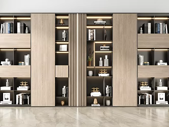 Modern bookcase 3d model