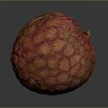 Fresh Ripe Tropical Fruit With Red And Yellow Rough Textured Skin