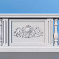 Ornate White Carved Railing As Decorative Household Item For Living Space