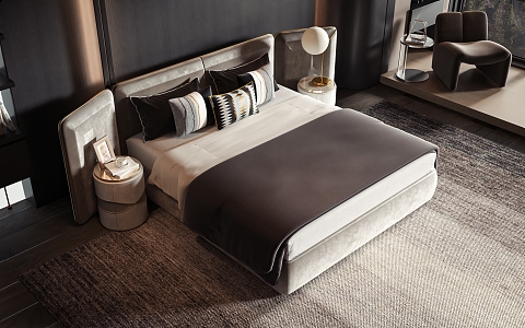 Style Commodity Bed 3d model