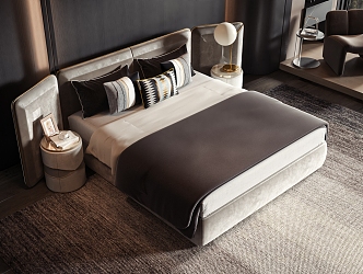 Style Commodity Bed 3d model