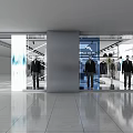 Modern Clothing Store With Stylish Mannequins Bright Interior And Fashionable Displays