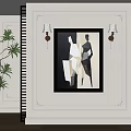 Middle Ancient Style Decorative Painting 3d model