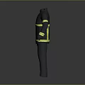 Black Fire Safety Protective Suit With Yellow Reflective Stripes Jacket And Pants