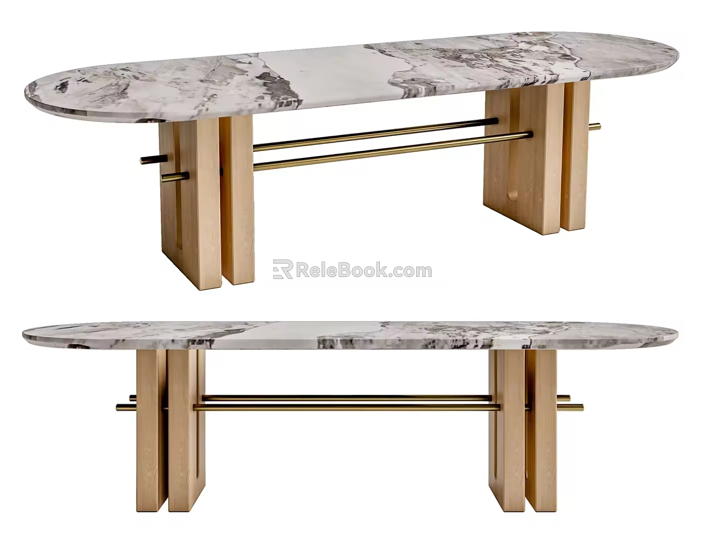 Modern dining table 3d model