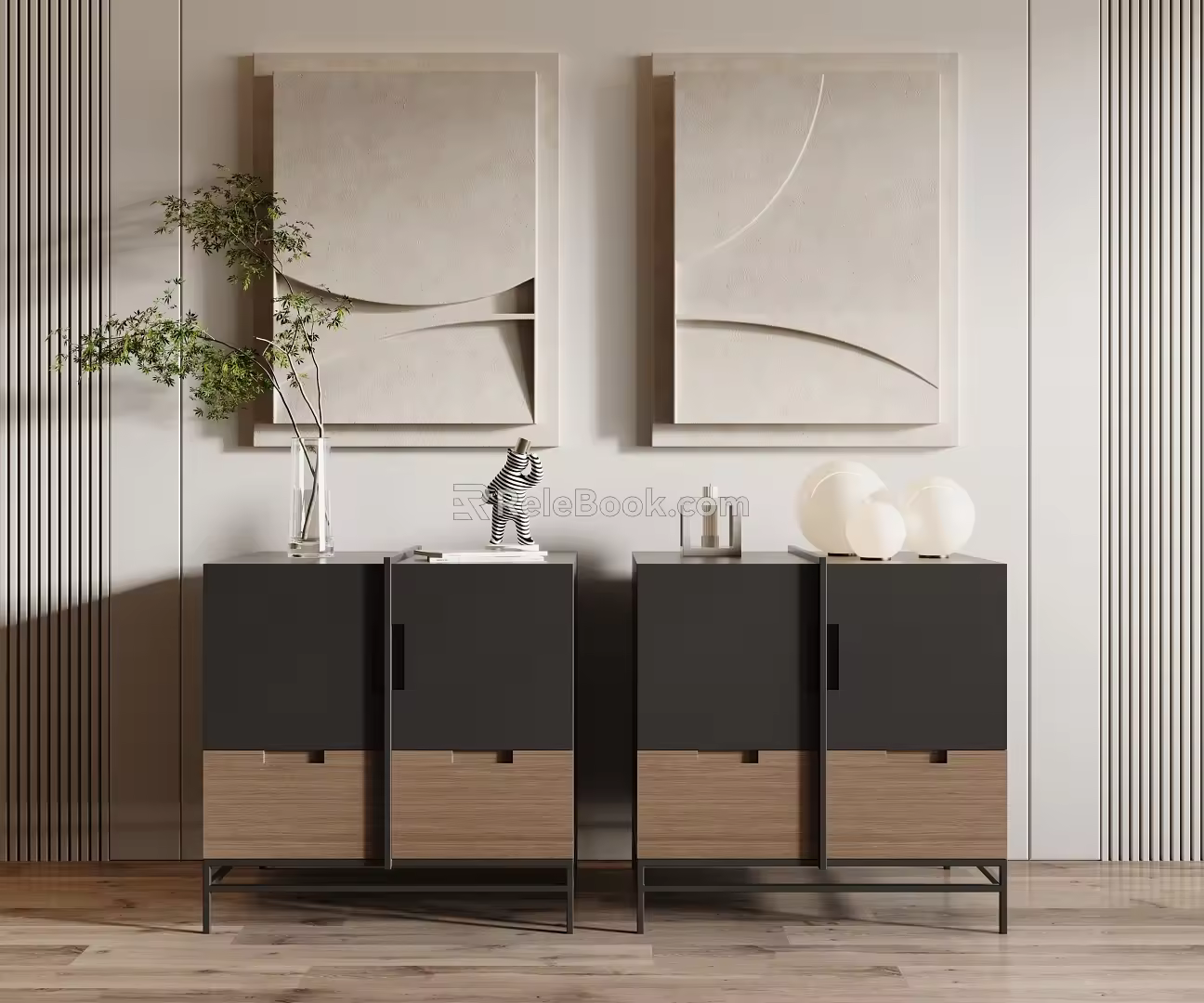 Modern bedside table 3d model