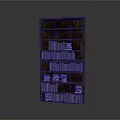 Dark Wooden Bookshelf Filled With Various Stacked Books And Organized Shelves