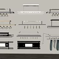 Various Wall Mounted Clothes Hangers With Metal Rods For Closet Organization