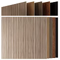Wooden Wall Paneling Vertical Slat Design with Various Wood Tones for Modern Interior Home Decor