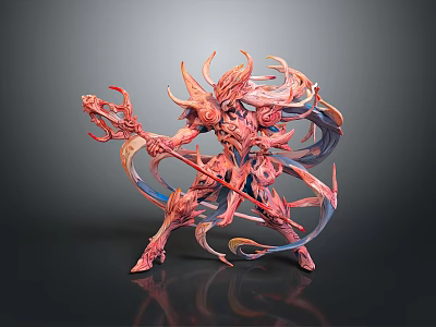 cosplay costume online game female warrior anime costume animation costume 3d model