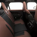 Luxury Car Interior Design With Brown Seats Dashboard And Center Console 3d model