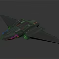 Advanced Stealth Fighter Jet With Gray Exterior And Green Navigation Lights