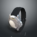 Modern Wristwatch With Black Strap And Silver Dial For Daily Use