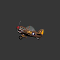 Vintage Airplane Model With Red Nose Propeller And Star Emblem Number 106