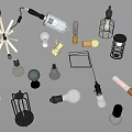 Different Types of Laboratory Glassware and Scientific Tools on Black Surface