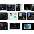 Various Modern Switch Panels With Digital Display And Fingerprint Features 3d model