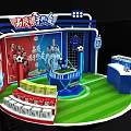 Quality Winter Promotion Exhibition Booth With Football Elements And Decorations