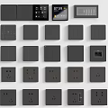 Modern switch socket smart panel 3d model