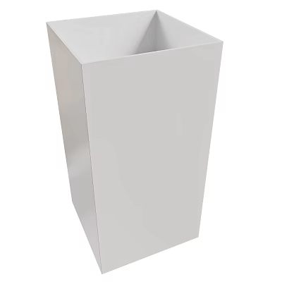 Square modern ceramic square wash basin 18w 3d model