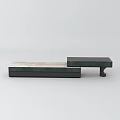 Modern TV Stand With Two Tier Design Dark And Light Top And Drawer Storage