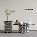 Modern Coffee Table Combination Coffee Table Splicing Coffee Table 3d model
