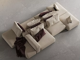 Poliform Westside multi-person sofa two-way sofa 3d model