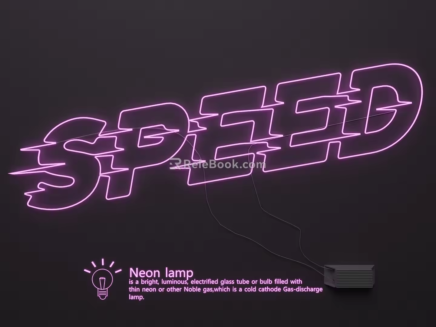 Neon lamp luminous characters advertising characters luminous lights 3d model