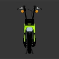 Neon Yellow Modern Motorcycle with Black Seat Yellow Handlebar Lights and Sleek Design