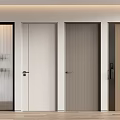 Modern Flat Door Simple Single Door 3d model