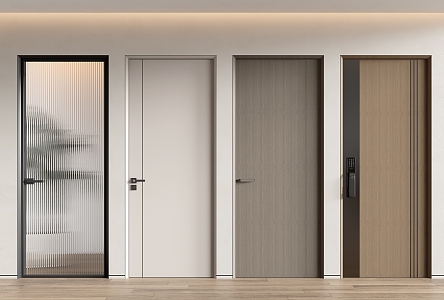 Modern Flat Door Simple Single Door 3d model