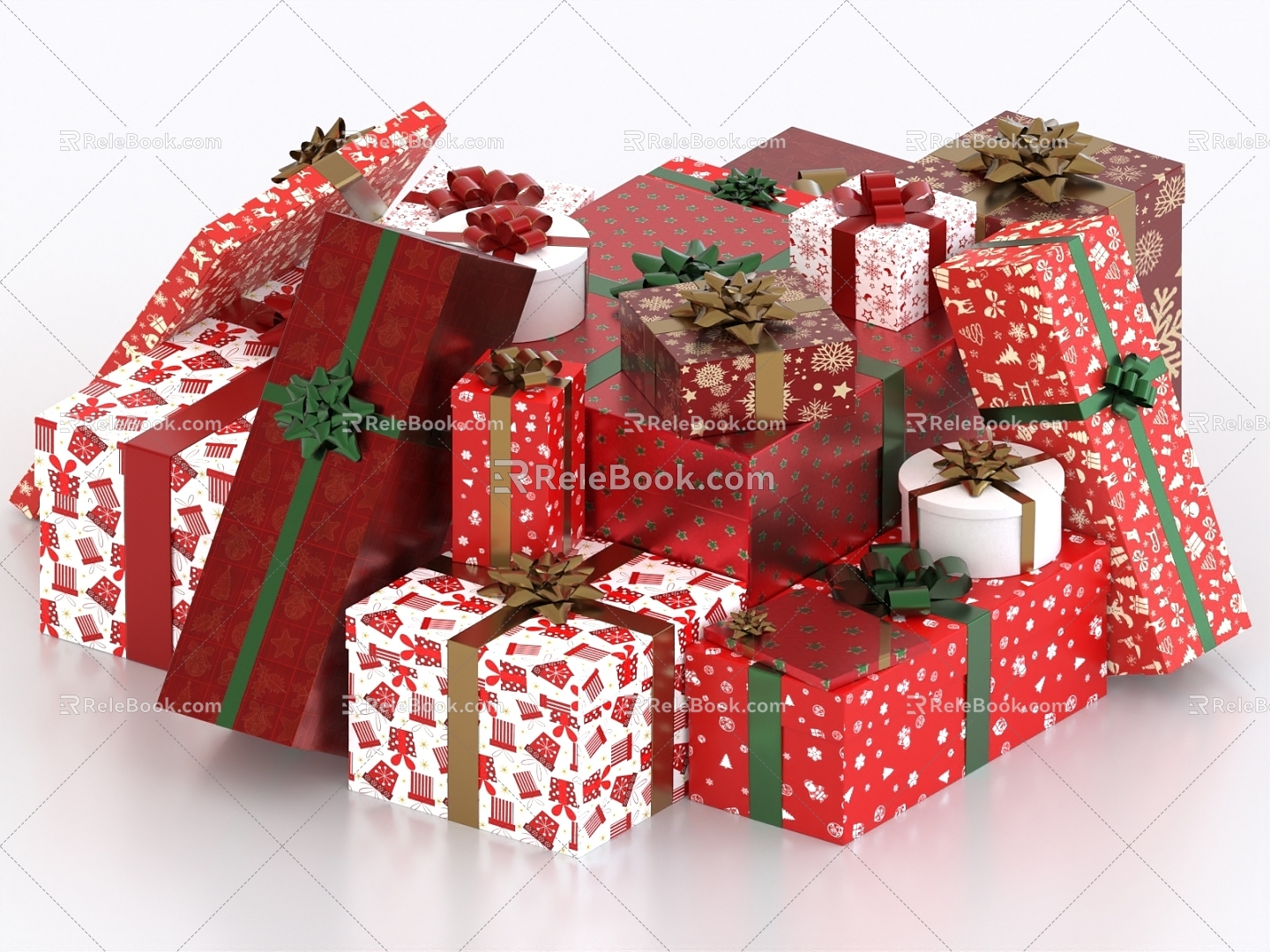 Christmas gift box gift box gift box beautiful Chen ornaments 3d model